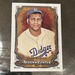 Topps Allen & Ginter Card with Blue and Cream Accents